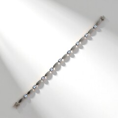 Bracciale in platino con Acquamarina Santa Maria