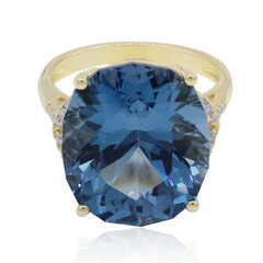 Bague en or et Topaze bleu de Londres