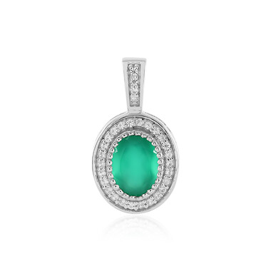 Ciondolo in argento con Onice Verde