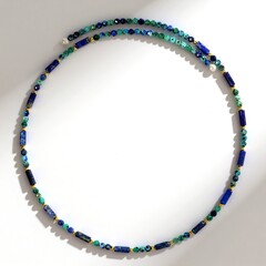 Collana rigida in acciaio con Lapislazzuli