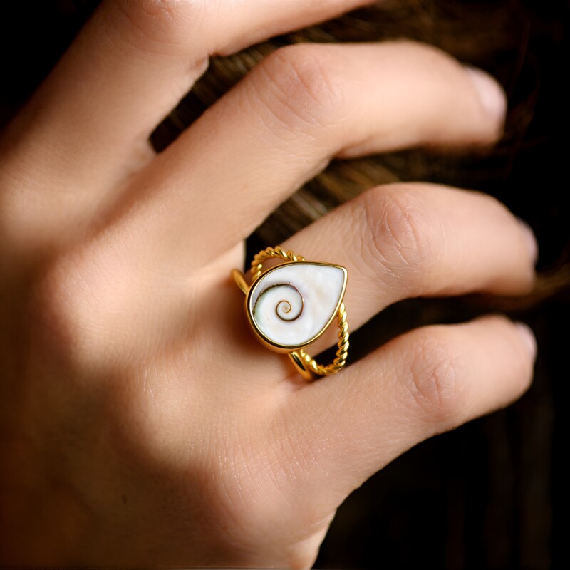 Shiva-Auge-Silberring (Bali Barong)