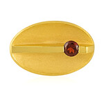 Anello placcato in oro con Granato Mozambico (MONOSONO COLLECTION)