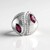 Anello in argento con Rodolite Lampone (de Melo Essence)