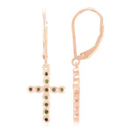 Boucles d'oreilles en argent et Diamant fantaisie