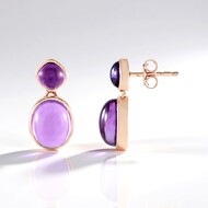 Marokkanischer Amethyst-Silberohrringe