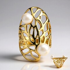 Anello in argento con Perla d'Acqua Dolce Bianca