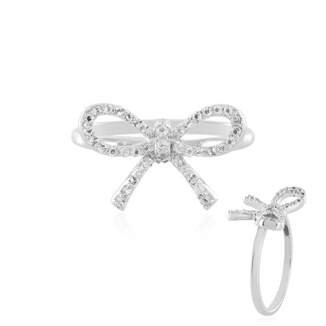 Weißer Topas-Silberring