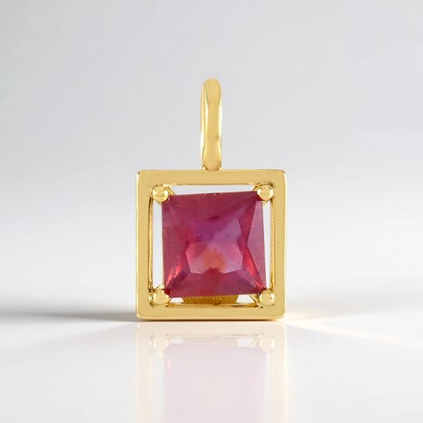 Ciondolo in argento con Zaffiro Rosa del Madagascar