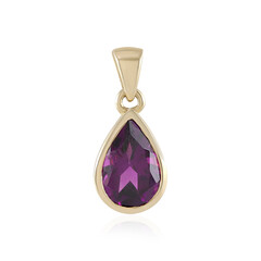Pendentif en or et Grenat magenta