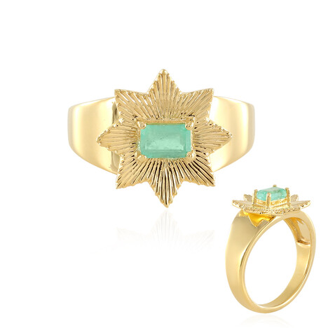 Kolumbianischer Smaragd-Silberring