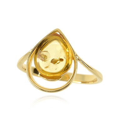 Bague en argent et Ambre baltique (dagen)