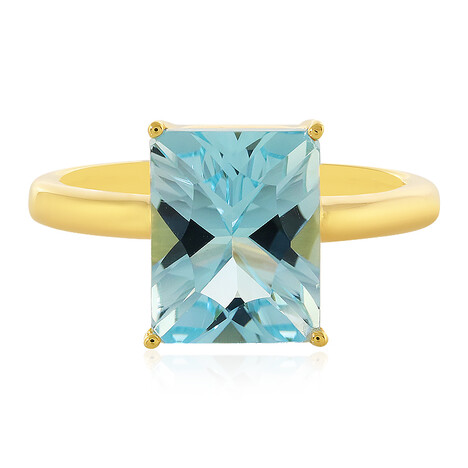 Himmelblauer Topas-Silberring