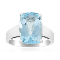Zilveren ring met een hemel-blauwe topaas
