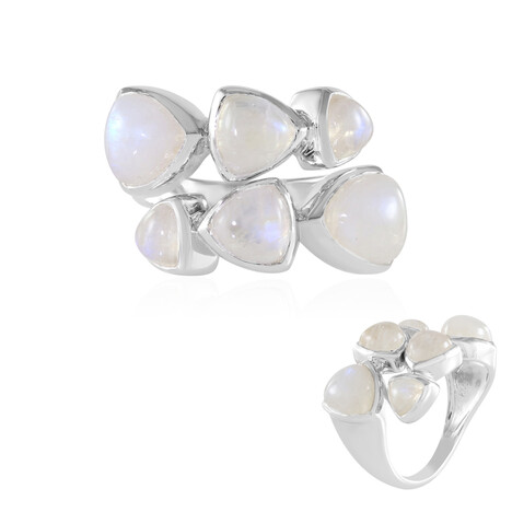 Anello in argento con Pietra di Luna Blu (KM by Juwelo)