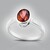 Anello in argento con Topazio Cranberry