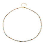 Collana in argento con Zircone Cognac