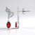Boucles d'oreilles en argent et Rubis de Tanzanie