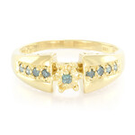 Fancy-Diamant-Silberring