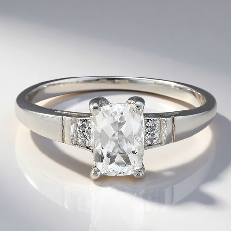 Anello in argento con Goshenite