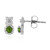 Pendientes en plata con Zircón verde Ceylon