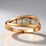Anello in oro con Diamante Rose de France VS1 di Argyle (Annette)