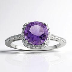Anello in argento con Ametista