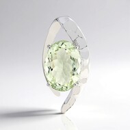 Ciondolo in argento con Ametista Verde (Pallanova)