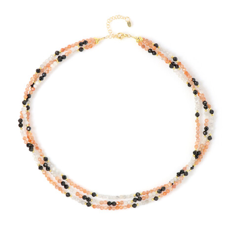 Collar en plata con Espinela negra (Riya)