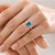 Londonblauer Topas-Goldring