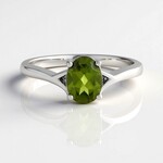 Anello in argento con Vesuvianite