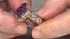 Anillo en plata con Granate Magenta (Gems en Vogue)