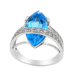Bague en argent et Topaze de Marambaia