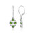 Russian Diopside Silver Earrings