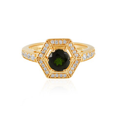 Anello in argento con Diopside Russo