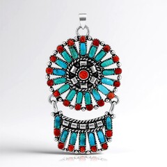 Ciondolo in argento con Turchese Kingman Mohave Blu (Jones Lee)