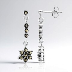 Orecchini in argento con Marcassite