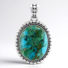 Ciondolo in argento con Turchese Kingman Mohave Blu (Jones Lee)