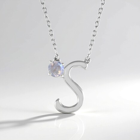 Collana in argento con Pietra di Luna Arcobaleno