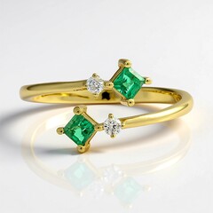 Anello in oro con Smeraldo Zambia AAA (CIRARI)