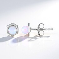 Boucles d'oreilles en argent et Opale Welo (de Melo Essence)