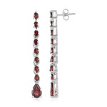 Mosambik-Granat-Silberohrringe