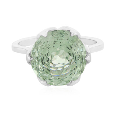 Gouden ring met een groene amethist (PHANTASIA)