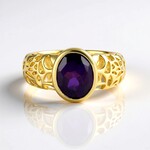 Anello in argento con Ametista (Ornaments by de Melo)