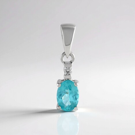 Ciondolo in argento con Apatite Blu
