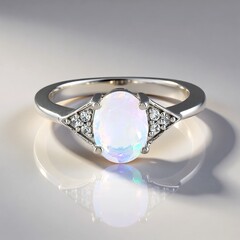 Anello in argento con Opale di Welo