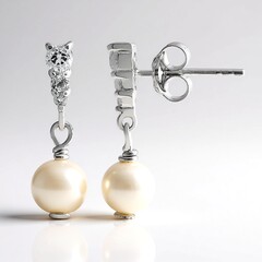 Orecchini in argento con Perla d'Acqua Dolce Bianca