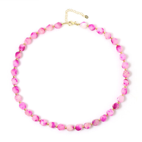 Kirschblüten-Quarz-Silberhalskette