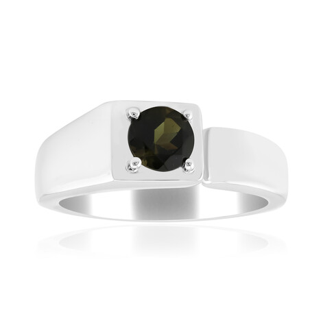 Bague en argent et Tourmaline verte du Brésil (de Melo Essence)