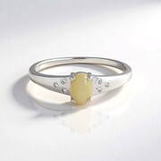Anillo en plata con Cuarzo ojos de gato
