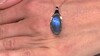 Zilveren halsketting met een Blauwe Minary Labradoriet (KM by Juwelo)